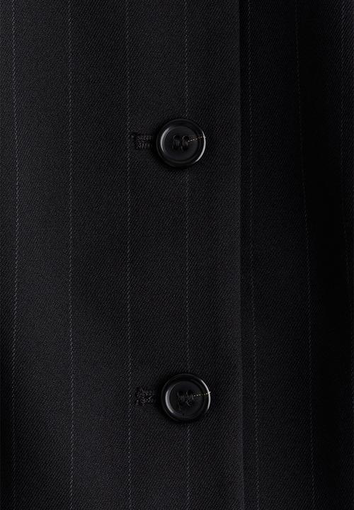 H&M - Fitted waistcoat - navy blue pinstriped