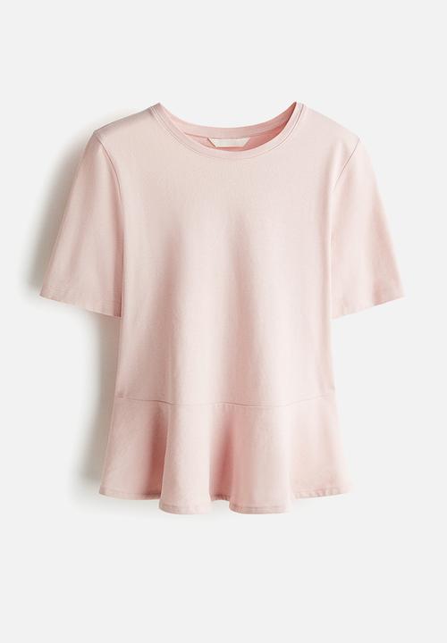 H&M - Peplum top - powder pink