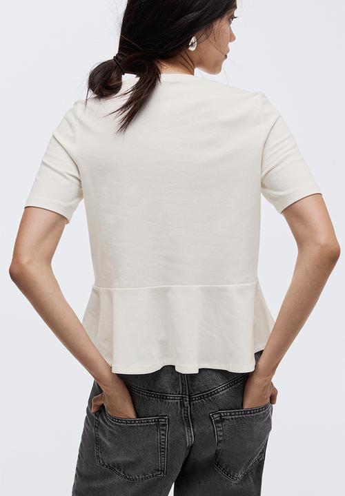 H&M - Peplum top - white