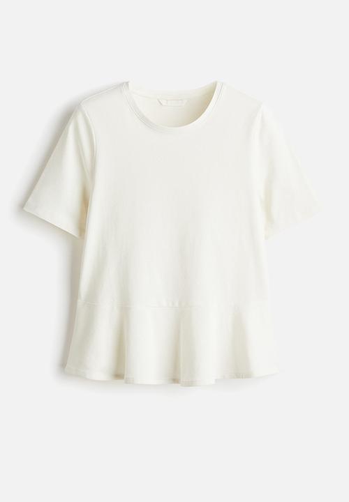 H&M - Peplum top - white