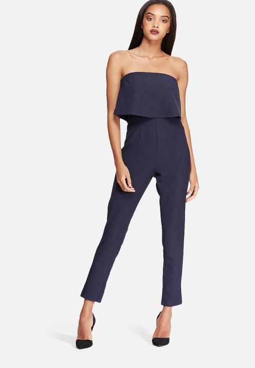 missguided navy jumpsuit