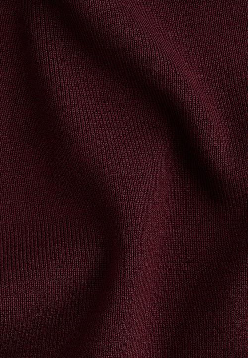 H&M - Fine-knit T-shirt - burgundy 