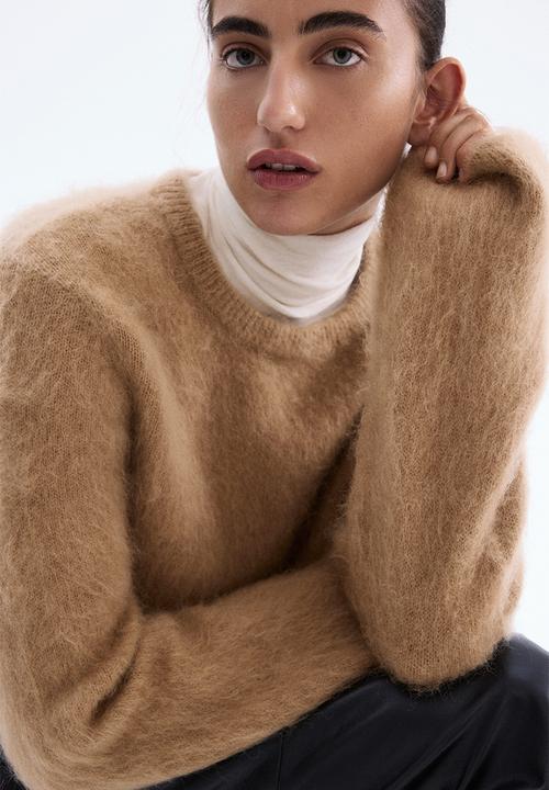 H&M - Mohair-blend jumper - dark beige 