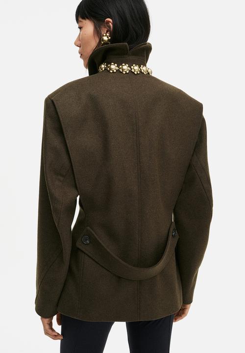 H&M - H&M Studio: Wool-blend jacket - dark green 