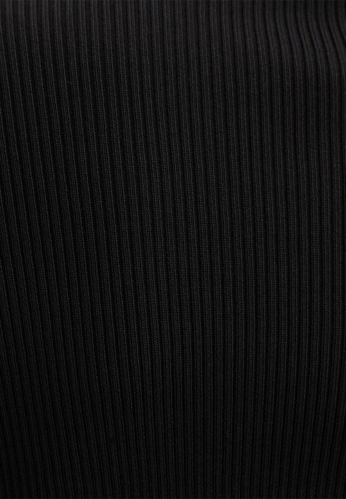 Forever New - Selina ribbed knit polo top in black