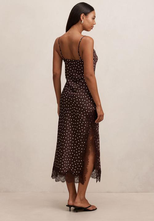 Forever New - Jess lace trim midi dress in jaya spot
