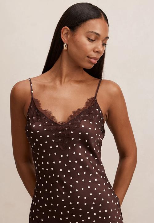 Forever New - Jess lace trim midi dress in jaya spot