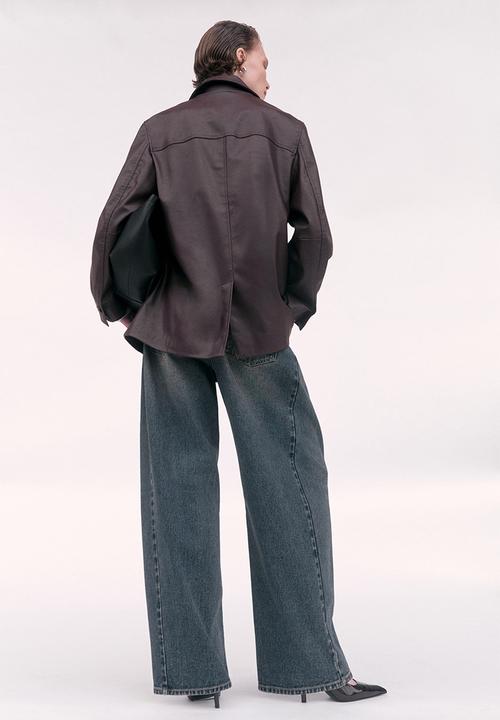 H&M - Coated jacket - burgundy