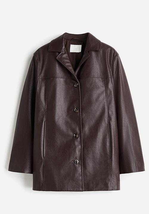 H&M - Coated jacket - burgundy