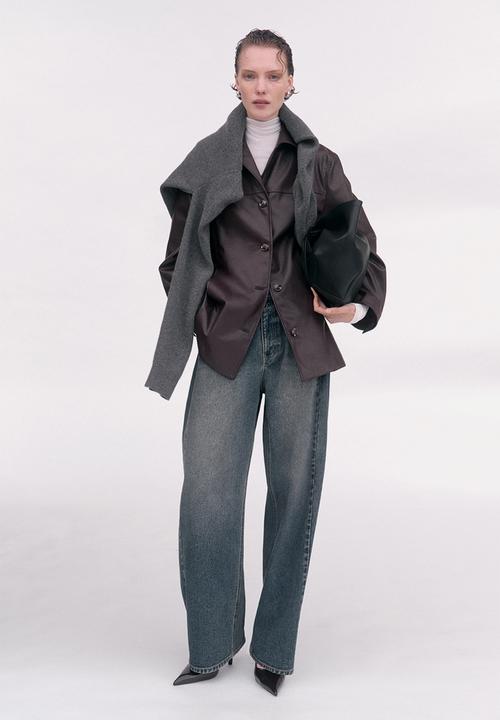H&M - Coated jacket - burgundy
