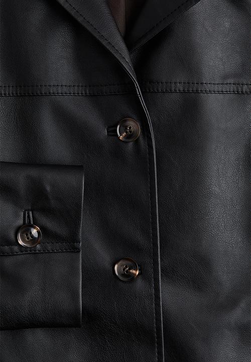 H&M - Coated jacket - black