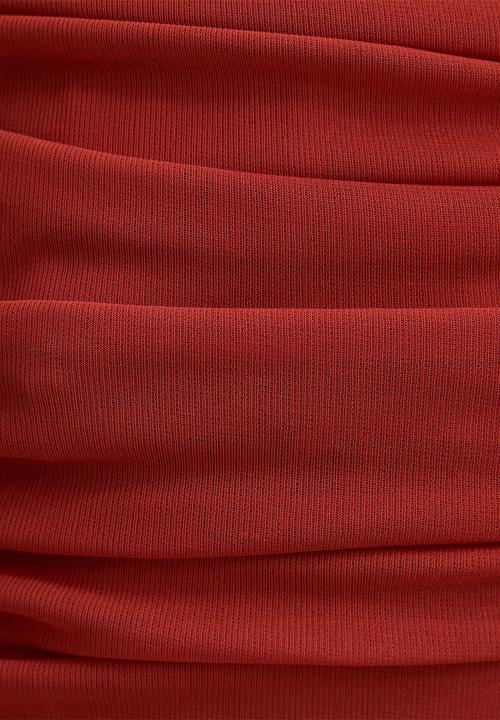 Forever New - Evie ruched mesh bodycon dress in brick red