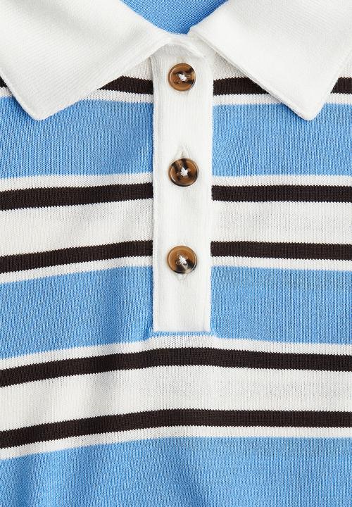 H&M - Polo shirt - white/striped 