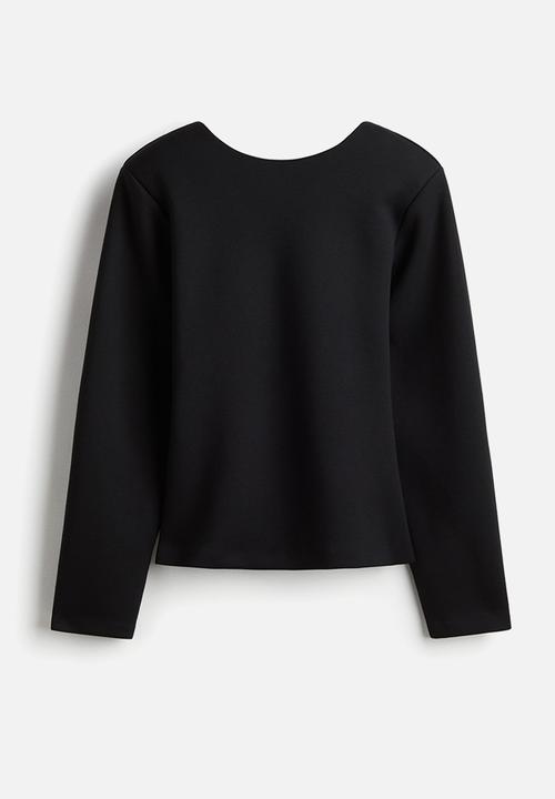H&M - Deep-back scuba top - black