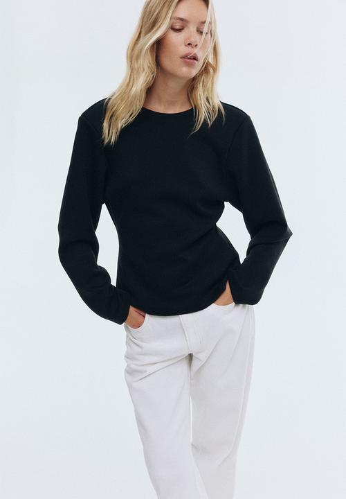 H&M - Deep-back scuba top - black