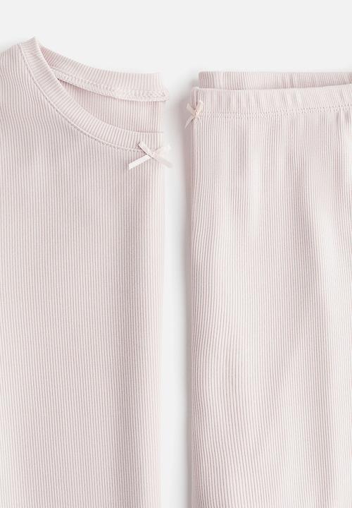 H&M - Ribbed modal pyjamas - pink