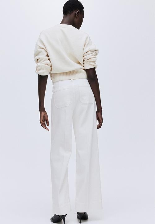 H&M - Wide high jeans - white