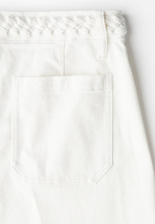 H&M - Wide high jeans - white