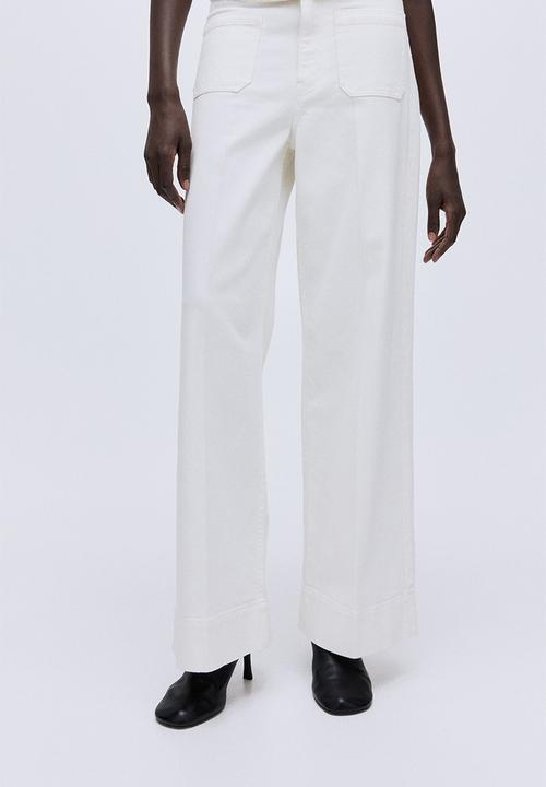 H&M - Wide high jeans - white
