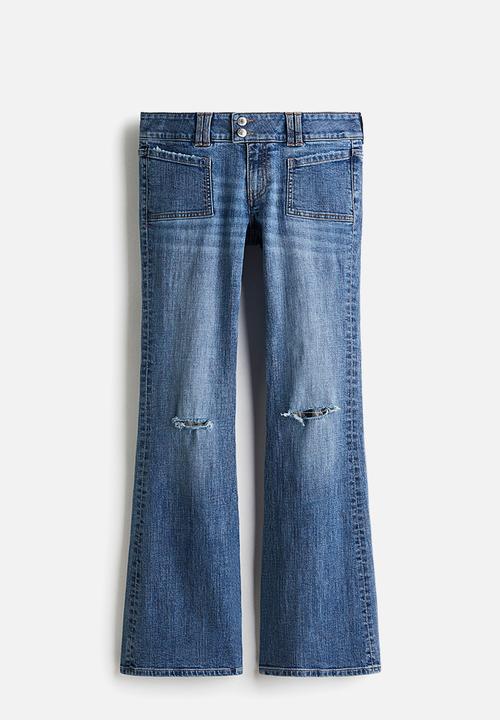 H&M - Flared low jeans - denim blue