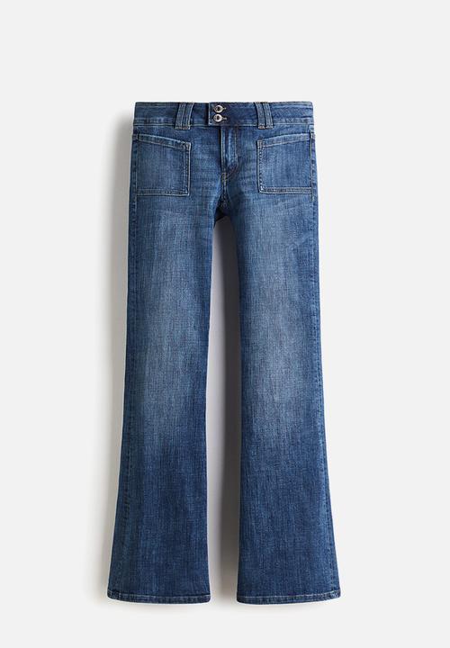 H&M - Flared low jeans - denim blue