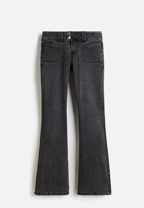 H&M - Flared low jeans - dark denim grey