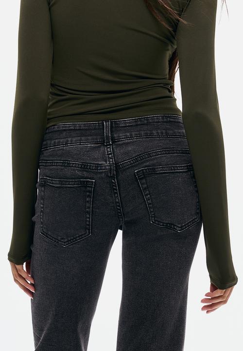 H&M - Flared low jeans - dark denim grey