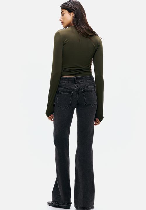 H&M - Flared low jeans - dark denim grey