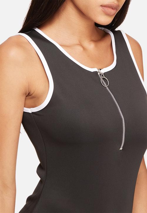 Missguided - Contrast zip detail bodysuit