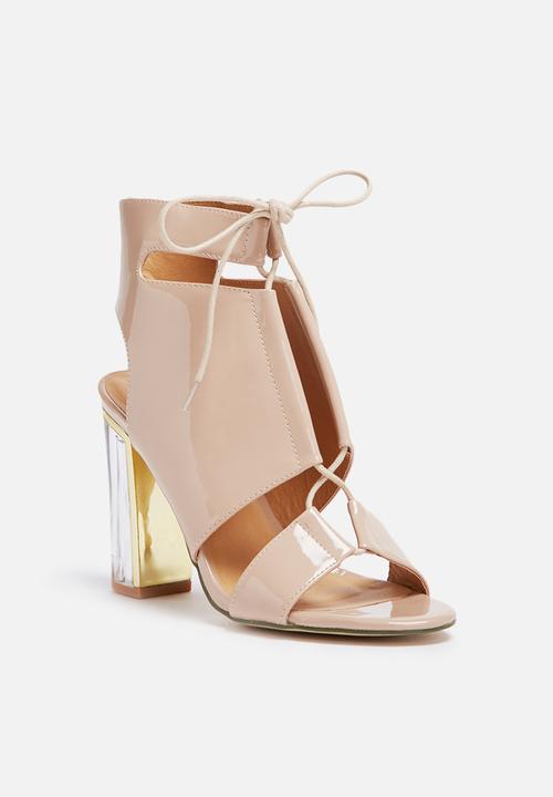 Missguided - Perspex Heel Lace Up