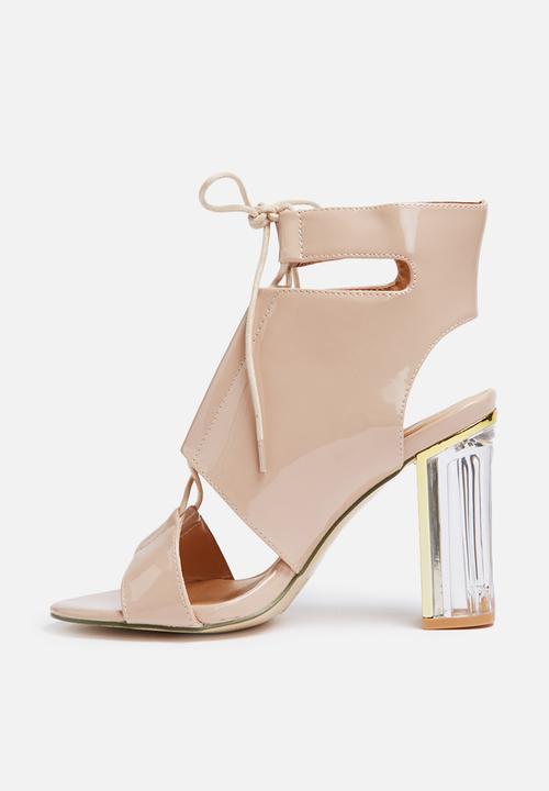 Missguided - Perspex Heel Lace Up