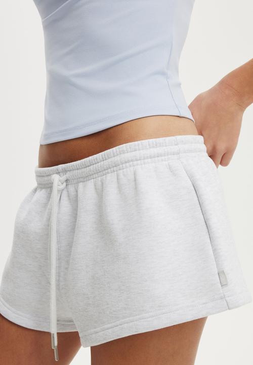 Cotton On - Plush Micro Short - Cloudy Grey Marle