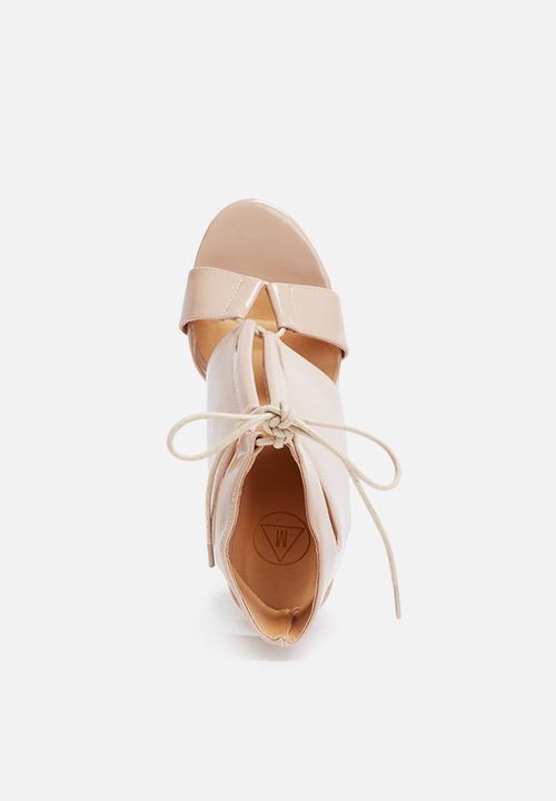 Missguided - Perspex Heel Lace Up