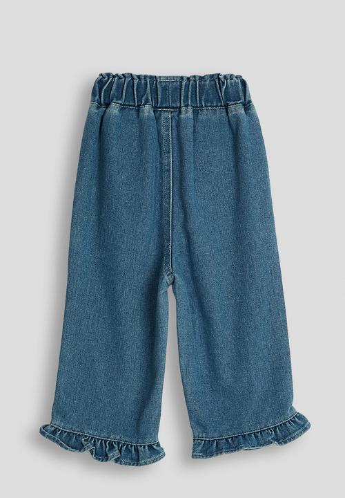 Pop Candy - Frilled hem jeans - blue/hearts
