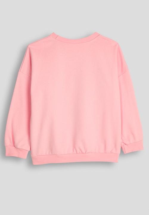 Pop Candy - Patchwork graphic print sweat top - pink