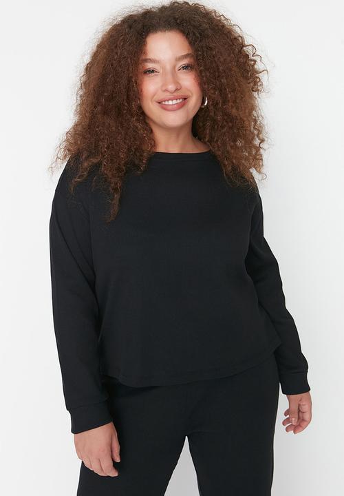Trendyol - Thessaloniki Knitted Oversized Tracksuit Set - Black