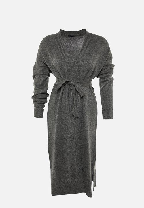 Trendyol - Oversize Loose Fit Knitwear Cardigan - Anthracite