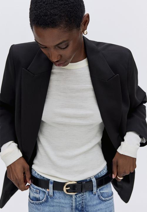 H&M - Throw-on blazer - black