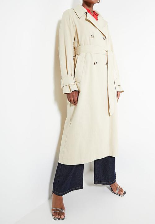 edit - Linen blend trench coat - beige