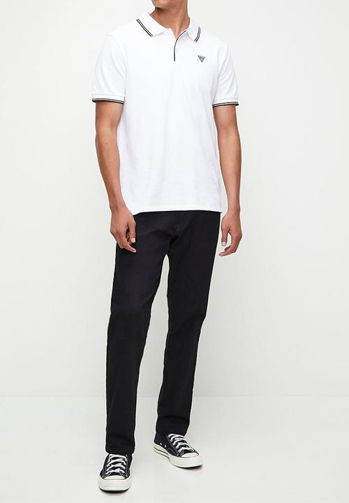 GUESS - Tipped core polo - pure white