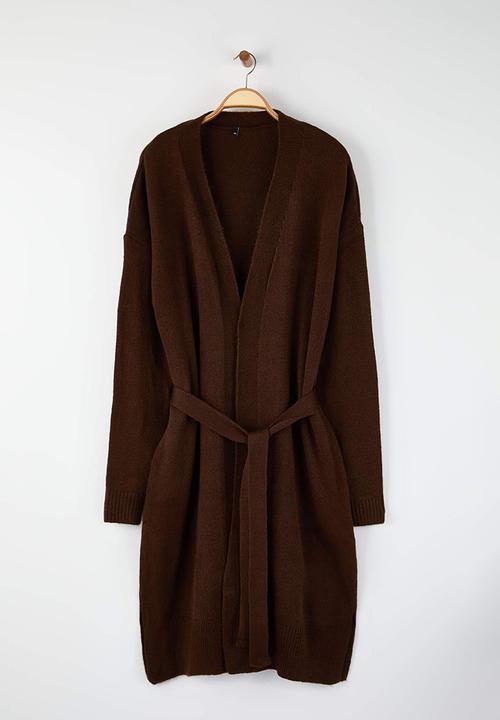 Trendyol - Oversize Loose Fit Knitwear Cardigan - Brown