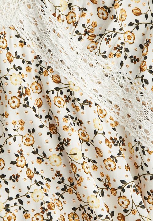 H&M - Lace-detail dress - white,multi