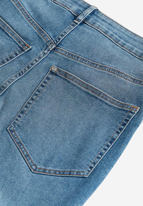 H&M - Curvy fit ultra high ankle jeggings - denim blue