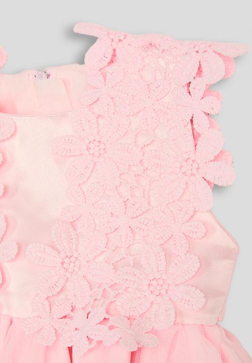 Pop Candy - Lace cross bouffant dress - pink