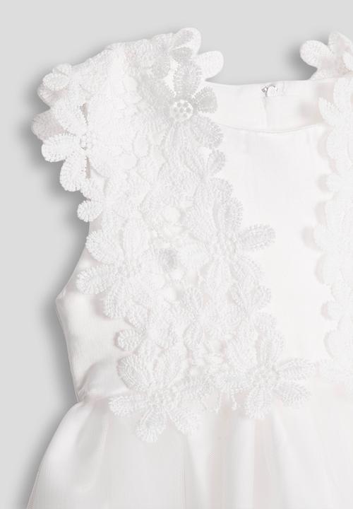 Pop Candy - Lace cross bouffant dress - white
