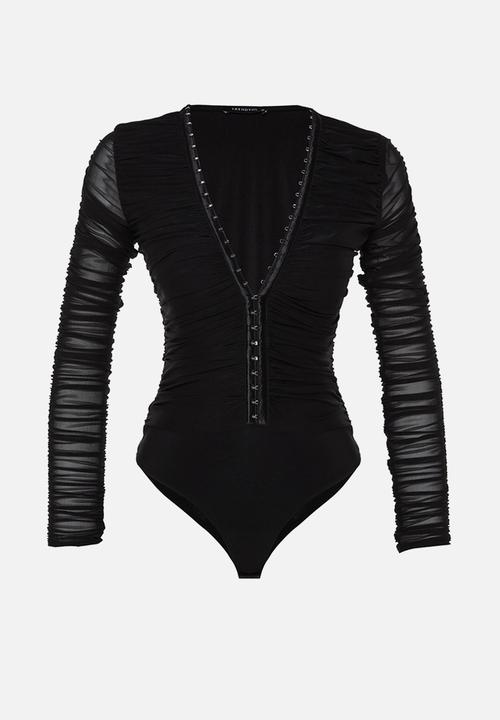 Trendyol - Agraphed Knitted Body - Black
