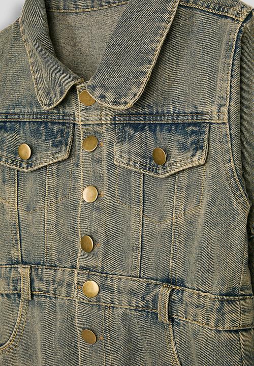 Pop Candy - Vintage wash denim dress - blue