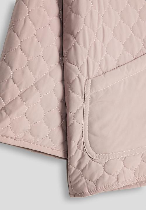 Pop Candy - Quilted collarless jacket - dusty pink
