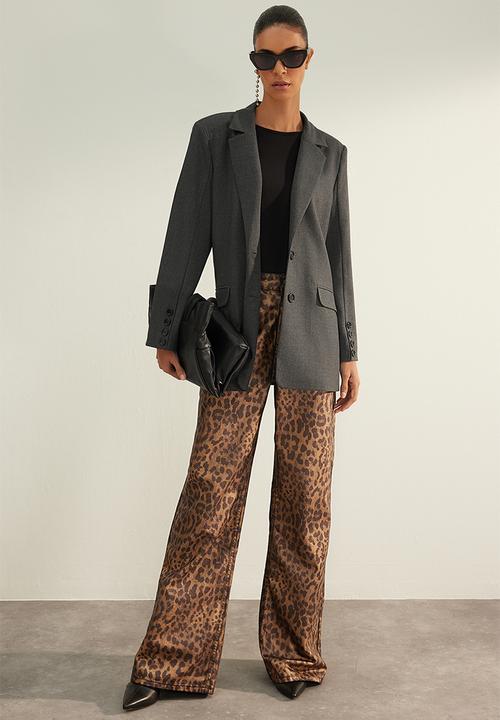Trendyol - Premium Oversize Lined Woven Blazer Jacket - Anthracite