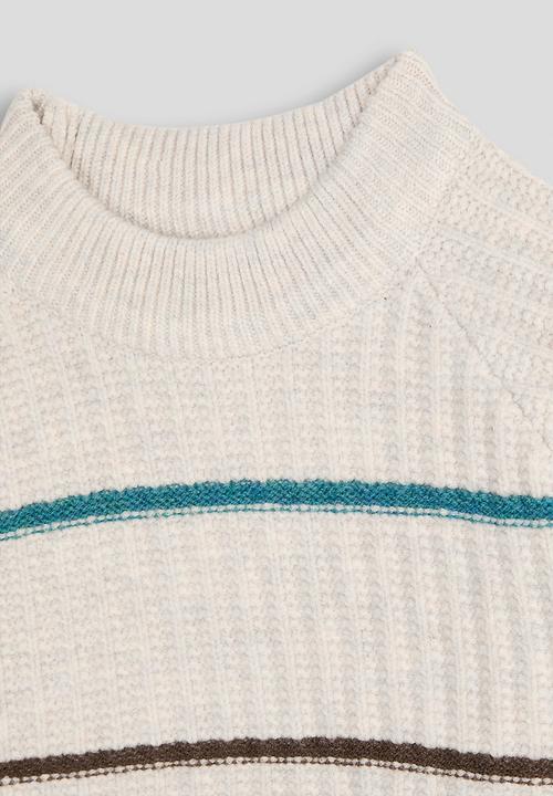 Pop Candy - Chalk stripe jumper - off white